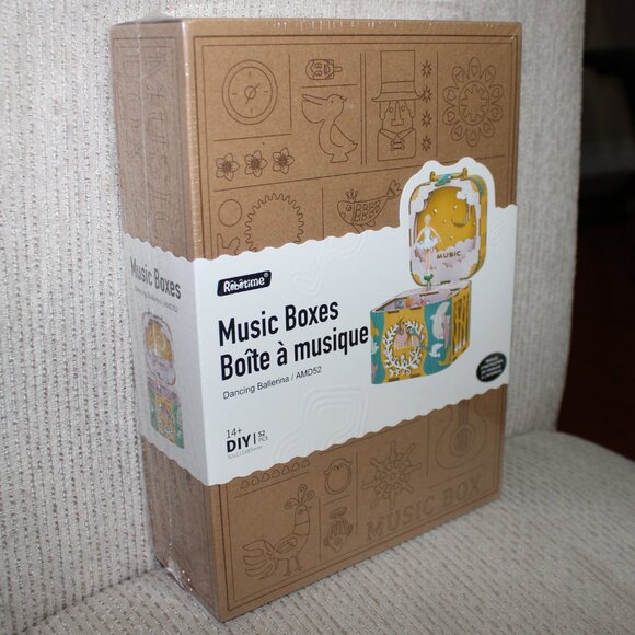 3/$77❤️Robotime Rolife DIY 3D Wooden Music Box Dancing Ballerina "Greensleeves" - Picture 3 of 17